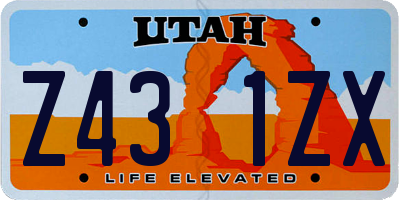 UT license plate Z431ZX