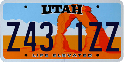 UT license plate Z431ZZ