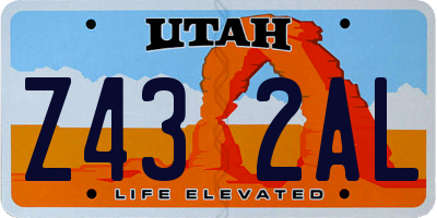 UT license plate Z432AL