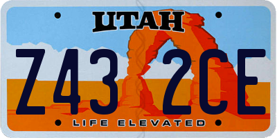 UT license plate Z432CE