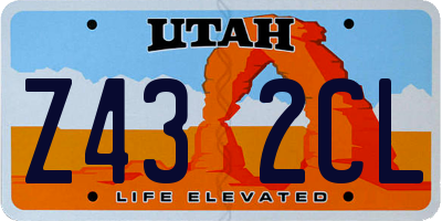 UT license plate Z432CL