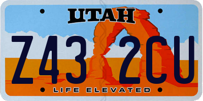 UT license plate Z432CU