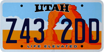 UT license plate Z432DD