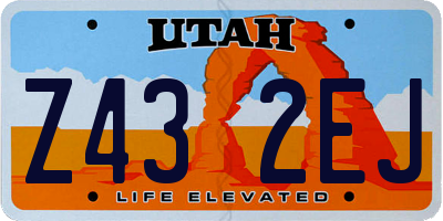 UT license plate Z432EJ