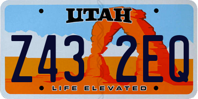 UT license plate Z432EQ