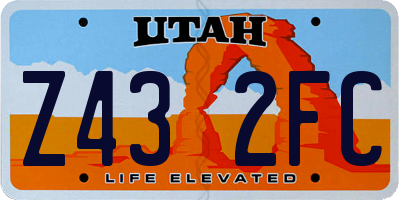 UT license plate Z432FC