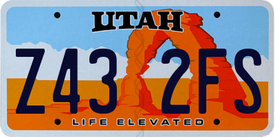 UT license plate Z432FS