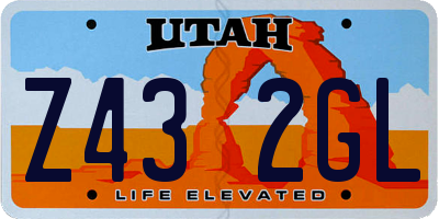 UT license plate Z432GL