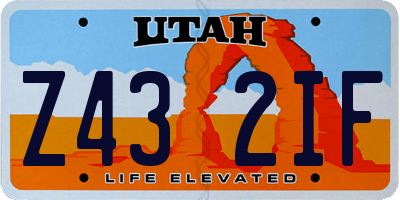 UT license plate Z432IF