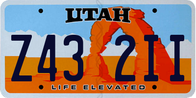 UT license plate Z432II
