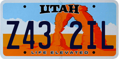 UT license plate Z432IL