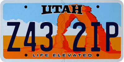UT license plate Z432IP