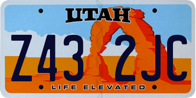 UT license plate Z432JC