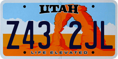UT license plate Z432JL