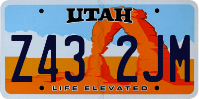 UT license plate Z432JM