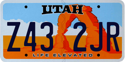 UT license plate Z432JR