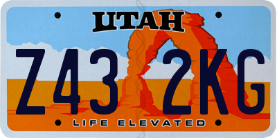 UT license plate Z432KG