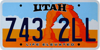 UT license plate Z432LL