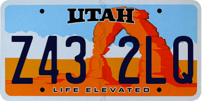 UT license plate Z432LQ
