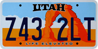 UT license plate Z432LT