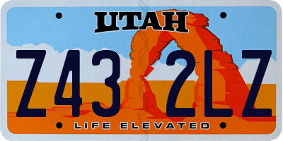 UT license plate Z432LZ