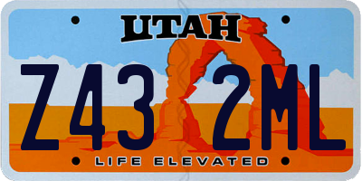 UT license plate Z432ML
