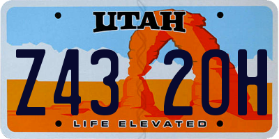 UT license plate Z432OH