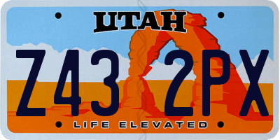 UT license plate Z432PX