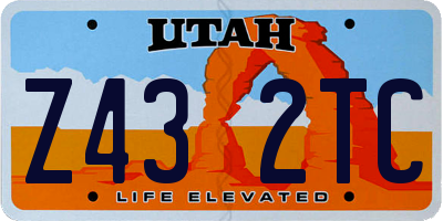 UT license plate Z432TC
