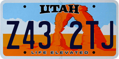 UT license plate Z432TJ