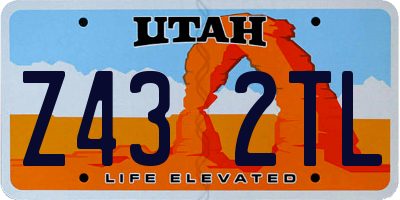 UT license plate Z432TL