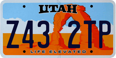 UT license plate Z432TP