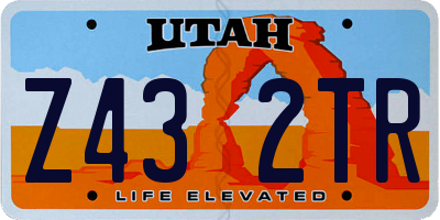 UT license plate Z432TR