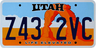 UT license plate Z432VC
