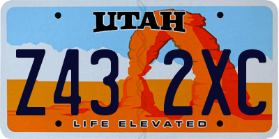 UT license plate Z432XC