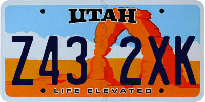 UT license plate Z432XK
