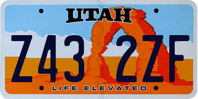 UT license plate Z432ZF