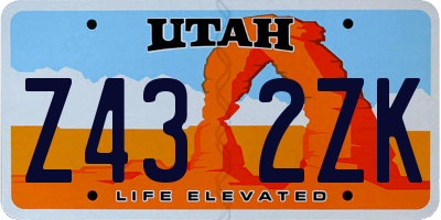 UT license plate Z432ZK