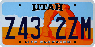 UT license plate Z432ZM