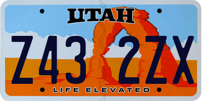 UT license plate Z432ZX