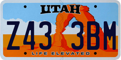 UT license plate Z433BM