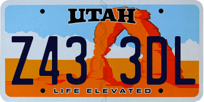 UT license plate Z433DL