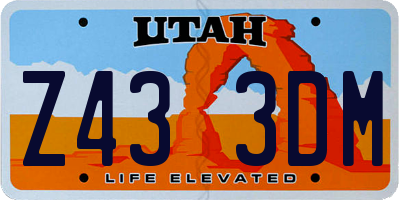 UT license plate Z433DM