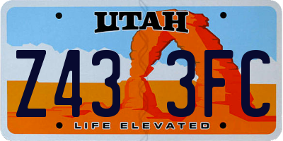 UT license plate Z433FC