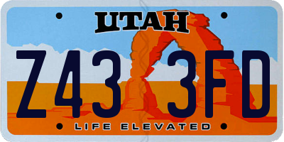 UT license plate Z433FD