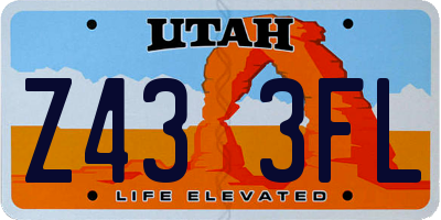UT license plate Z433FL