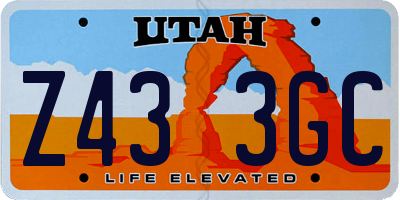 UT license plate Z433GC