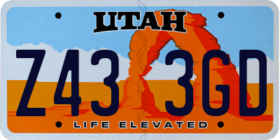 UT license plate Z433GD