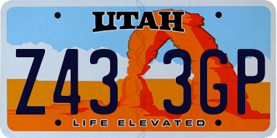 UT license plate Z433GP
