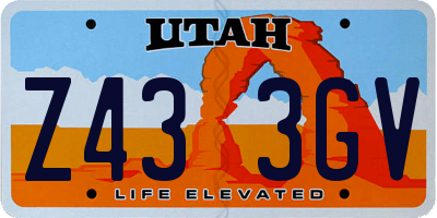 UT license plate Z433GV